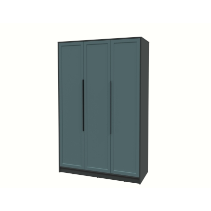 Шкаф распашной Тренд КТ-Ш3 (Антрацит ЛДСП/ Верде ЛМДФ) Ш1360 В2128 Г547